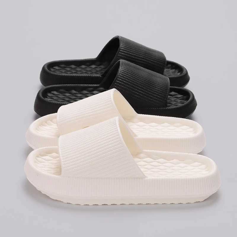 Eva Thick Platform Cloud Slippers Women Soft Sole Pillow Slides 2024 Summer Beach Sandals Woman N Slip Bathroom Home ShoesXJ250207