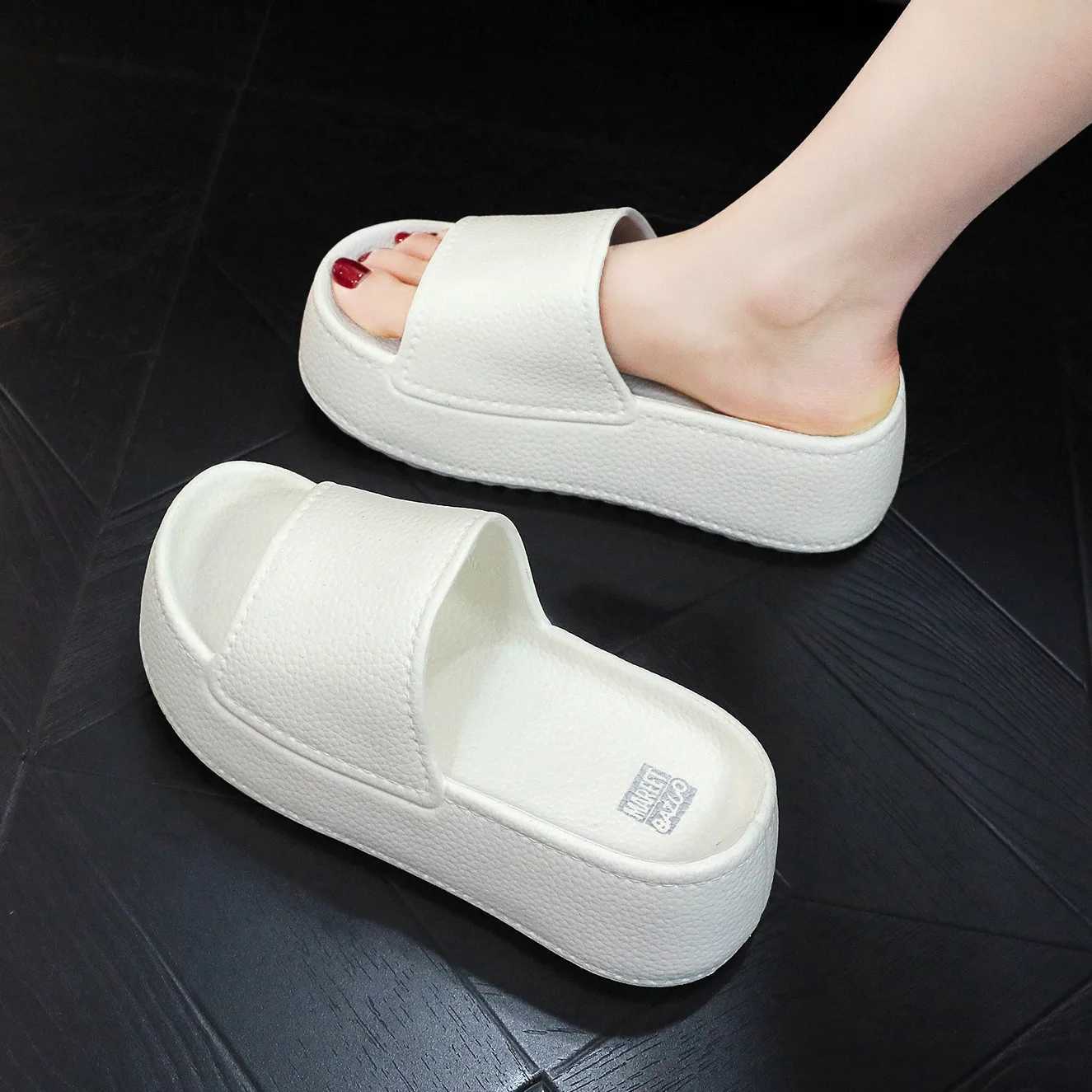 6cm thick bottom EVA womens slippers Fi home platform summer coat slippers N womens slippersXJ250407