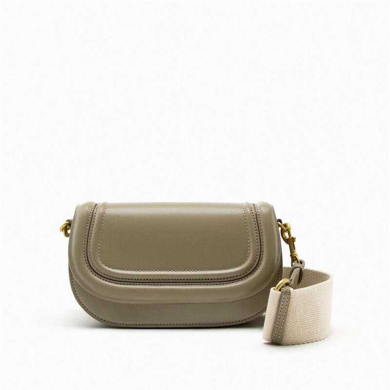 Designer bag ZA 2024 new versatile magnetic buckle flap wanted line decoration crossbody bag Solid color small shoulder bag saddle bag female tote bag