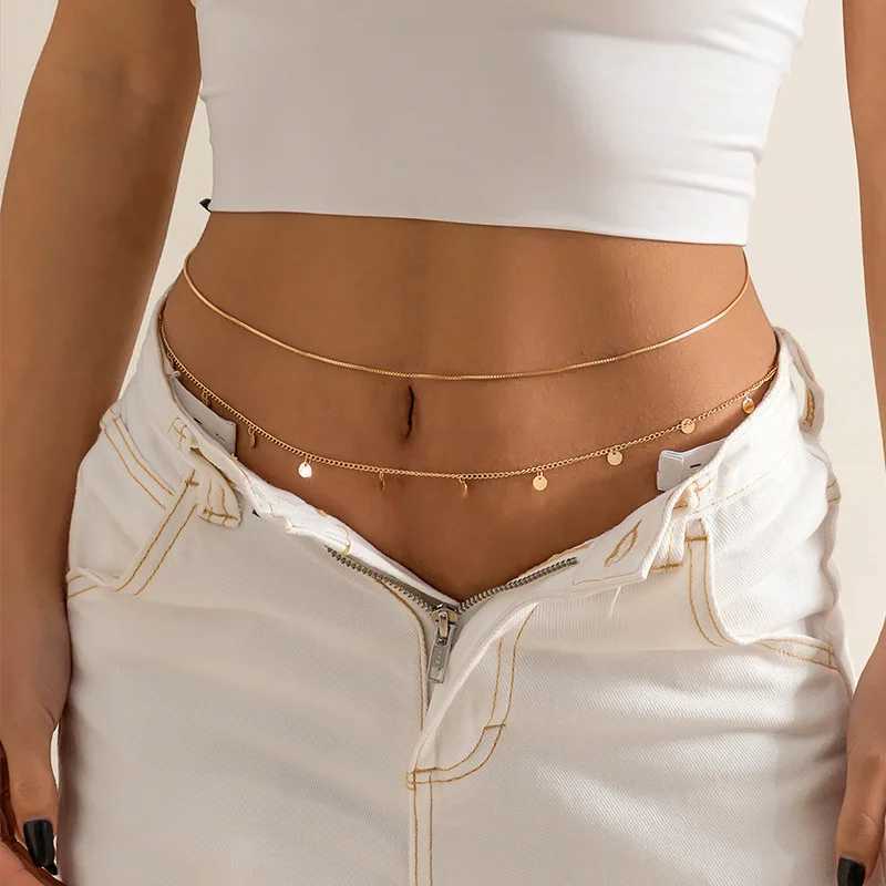 Sexy Double Thin Chain Warm Waist Chain Enchanting Stainless Steel Belly Chain Summer Beach Bikini Body Jewelry X250410
