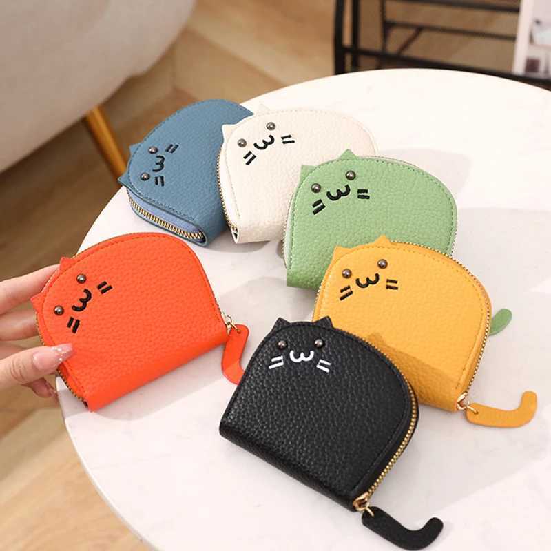 Women Small Wallet Cute Girl PU Leather Coin Purse Female Hand Wallet Purse Elegant Short Card Holder Coin Mini PurseXJ241111