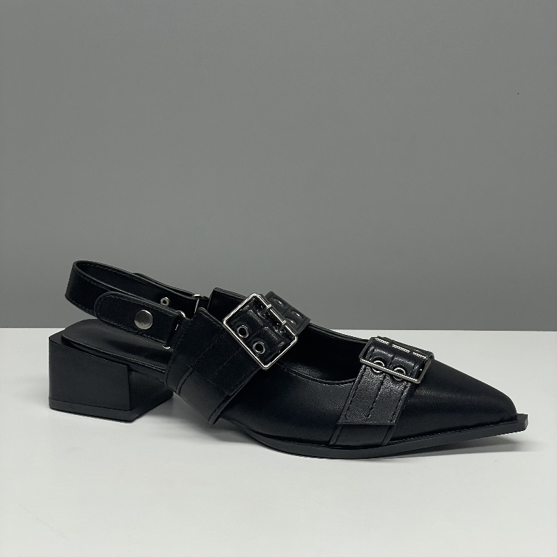 Women Flat With Shoes 2024 Designer Luxury Buckle Fashion Ladies Flats Shoes Slingback Pointed Toe Casual Female Sandals Mules NOXYZ15