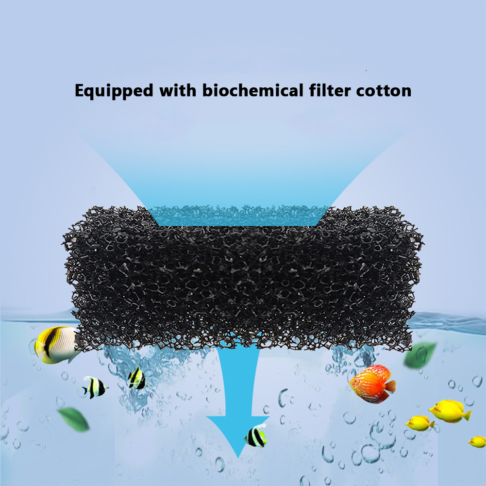 Aquarium Filter Fish Tank Filter With Biochemical Cotton Filtration & Oxygenation Function, Hang On Waterfall Fish Tank Filter