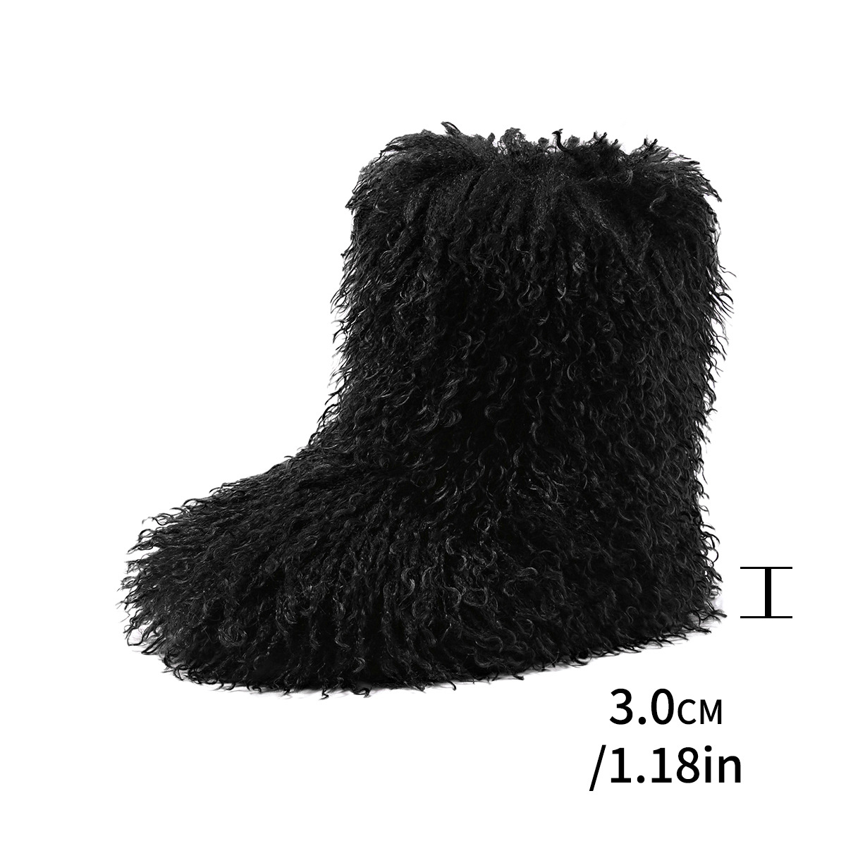 Women boots Fashion winter booties black white women snow boot ankle high fur Walking Sneakers