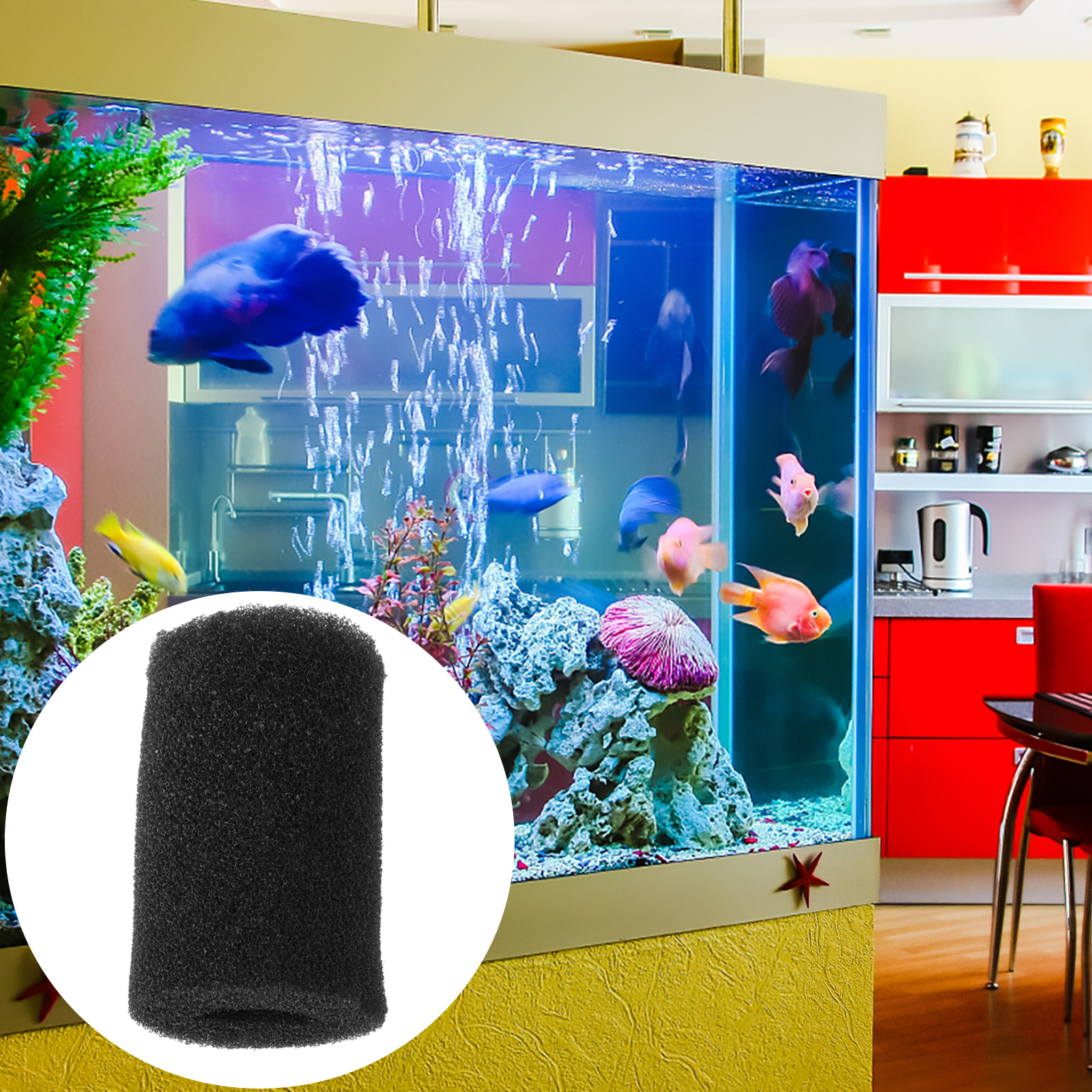 2 PCS Aquarium Debris Prevention Fish Tank Sponge Filter Decorations Media Usage Pre-filter