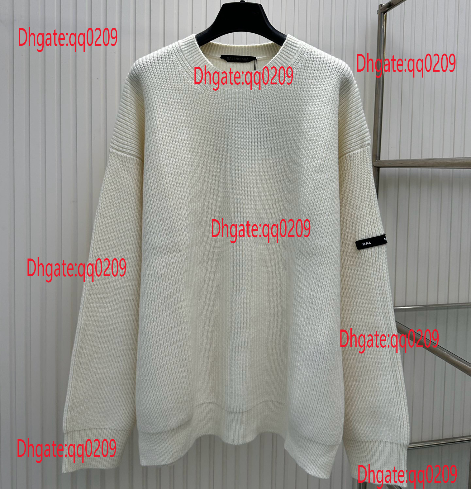 Men's Plus Size Hoodies & Sweatshirts jacquard letter knitted sweater in autumn / winter acquard knitting machine e Custom jnlarged detail crew neck cotton 43422