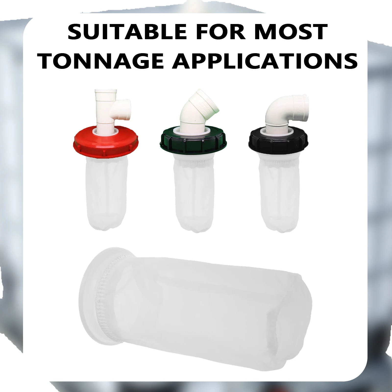 3Pcs IBC Tonne Drum Filter 4.1x8.26in Aquarium Filter Bag Breathable Rain Water Filter Multifunctional Rain Water Tank Accessori