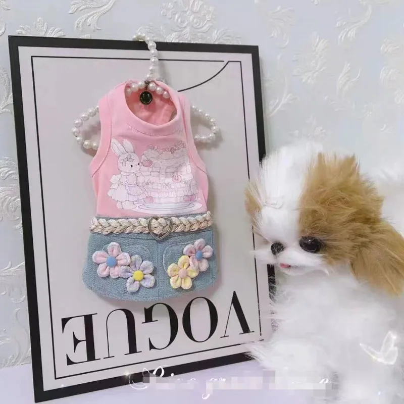 wer Dresses Dog Clothes Fashion Puppy Clothing Dogs Super Skirt Small Cute Chihuahua Print Summer Pet Accessories