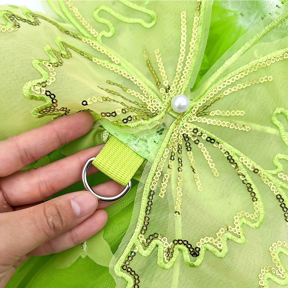Luxury Girls Dog Weeding Dress Summer 7 Colors Bowtie Princess Dog Clothes D-Ring Cat Prom Dresses For Small Dogs Bichon Skirt
