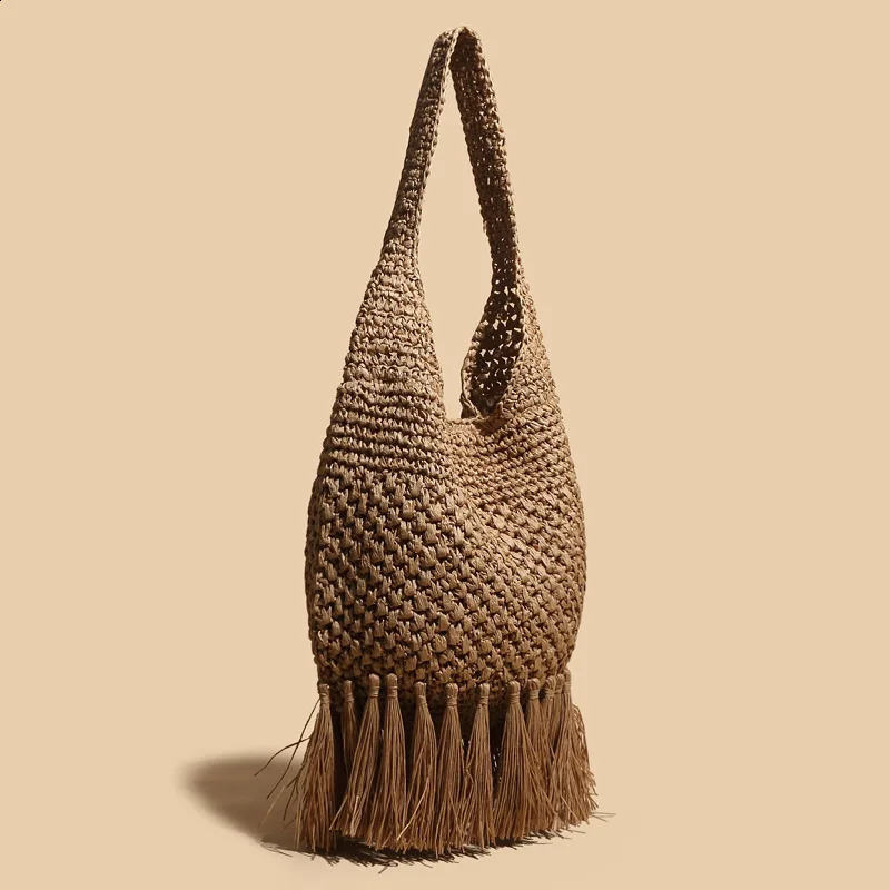 Spades brushed bag woven ragtan shoulder messenger beach handbag 240910