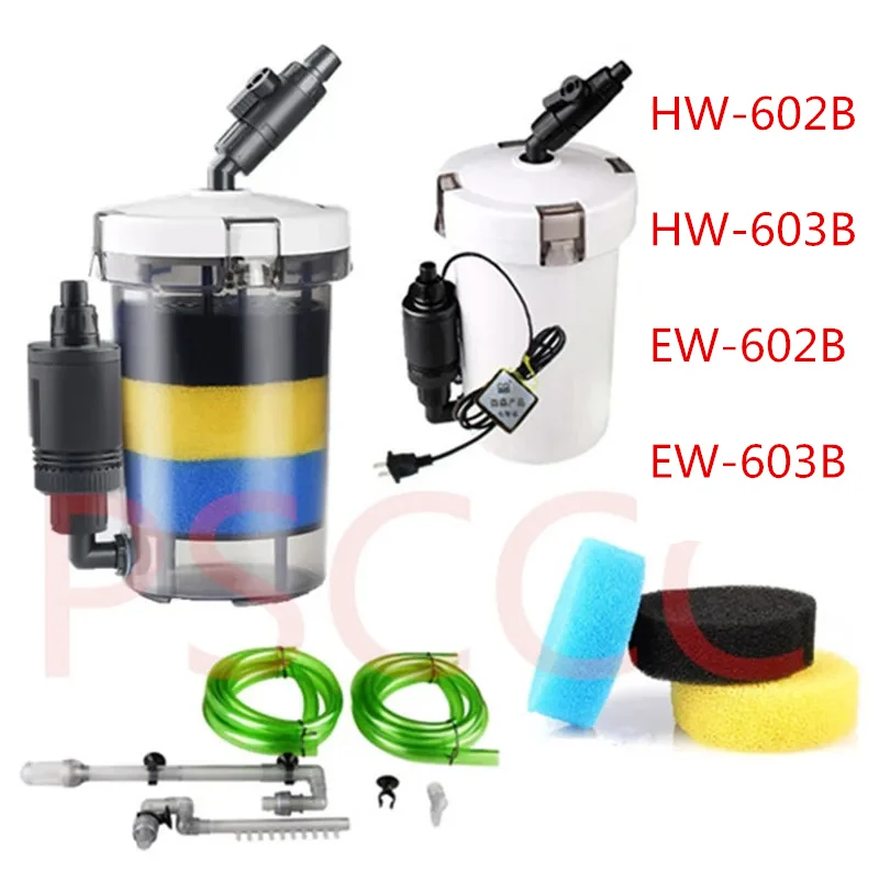 SUNSUN HW-602B HW-603B Super Quiet 6W 400L/H Aquarium Fish Tank External Filter Canister Outer filtration system EW602B EW603B