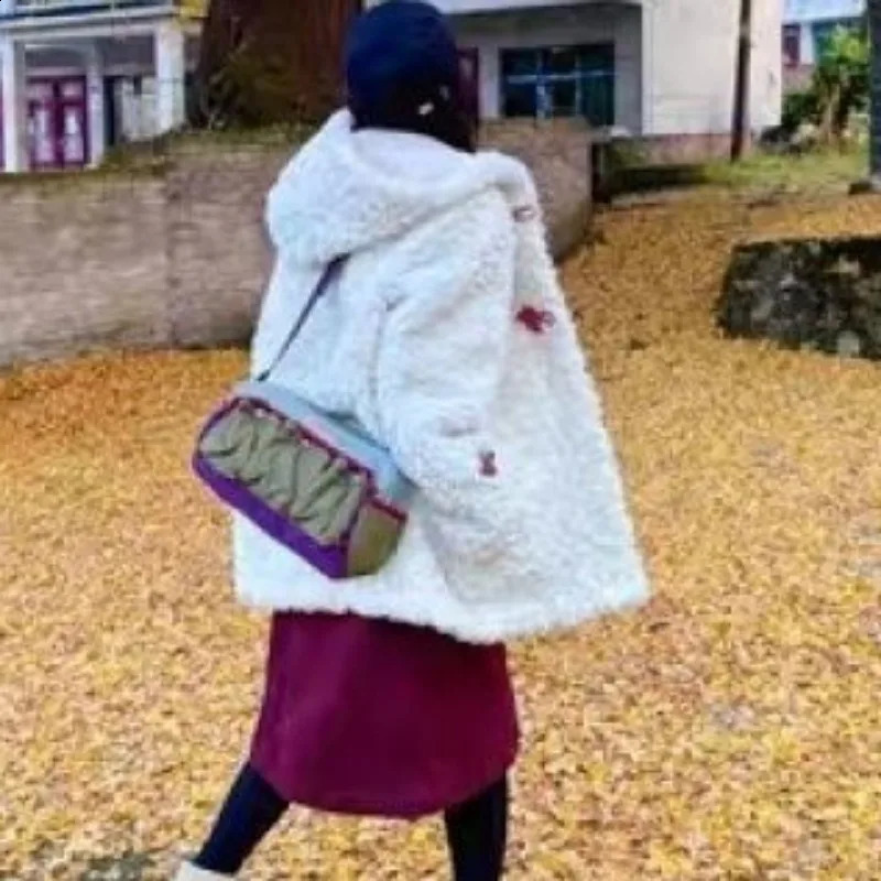 Patchwork Contrast Color Plaid Womens Handbags Vintage Grunge Harajuku Shoulder Bag Fashion Y2k Aesthetic Casual Crossbody Bags 240926