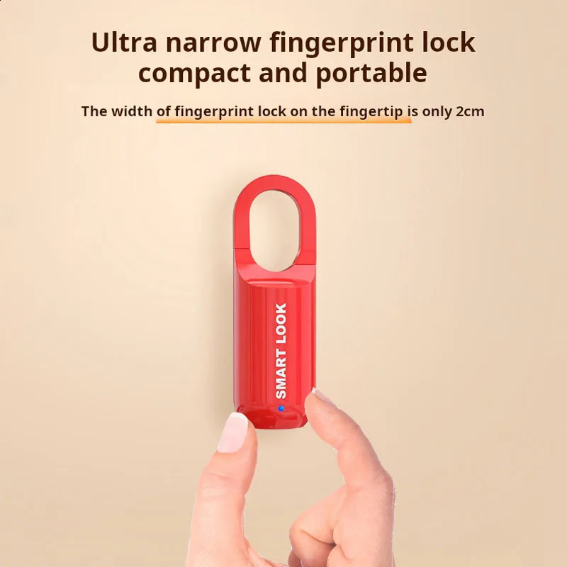 Luggage fingerprint padlock furniture lock USB charging ultra long standby code outer shell backpack lock 240907