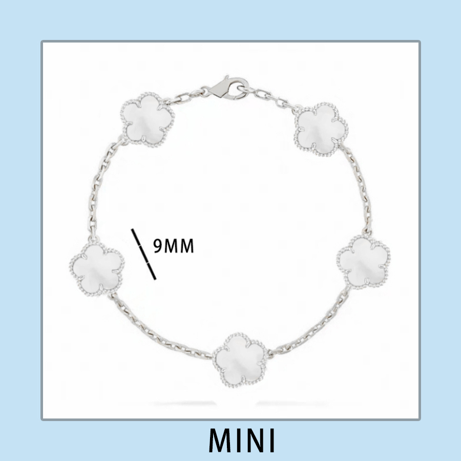 clover bracelet jewelry designers mini 9mm jewlery designer for women silver clover sterling silver jewelry 925 five flower bracelet jewelry woman bracelet gift