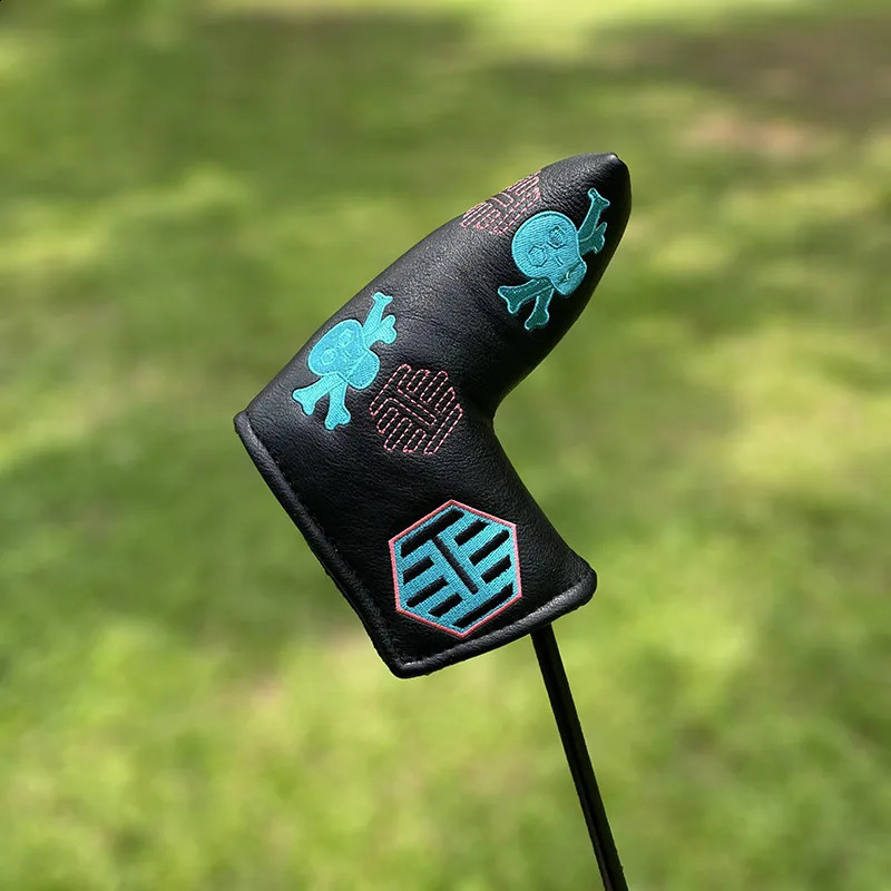 skull Golf Club #1 #3 #5 Wood Head covers Driver Fairway Woods Cover PU Leather Putter Headcover 240909