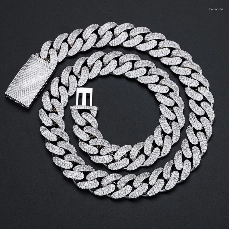 Pendant Necklaces Selling Men Hip Hop Jewelry Bling 15mm Sterling Silver Vvs Moissanite Iced Out Cuban Link Chain Necklace With Certificate