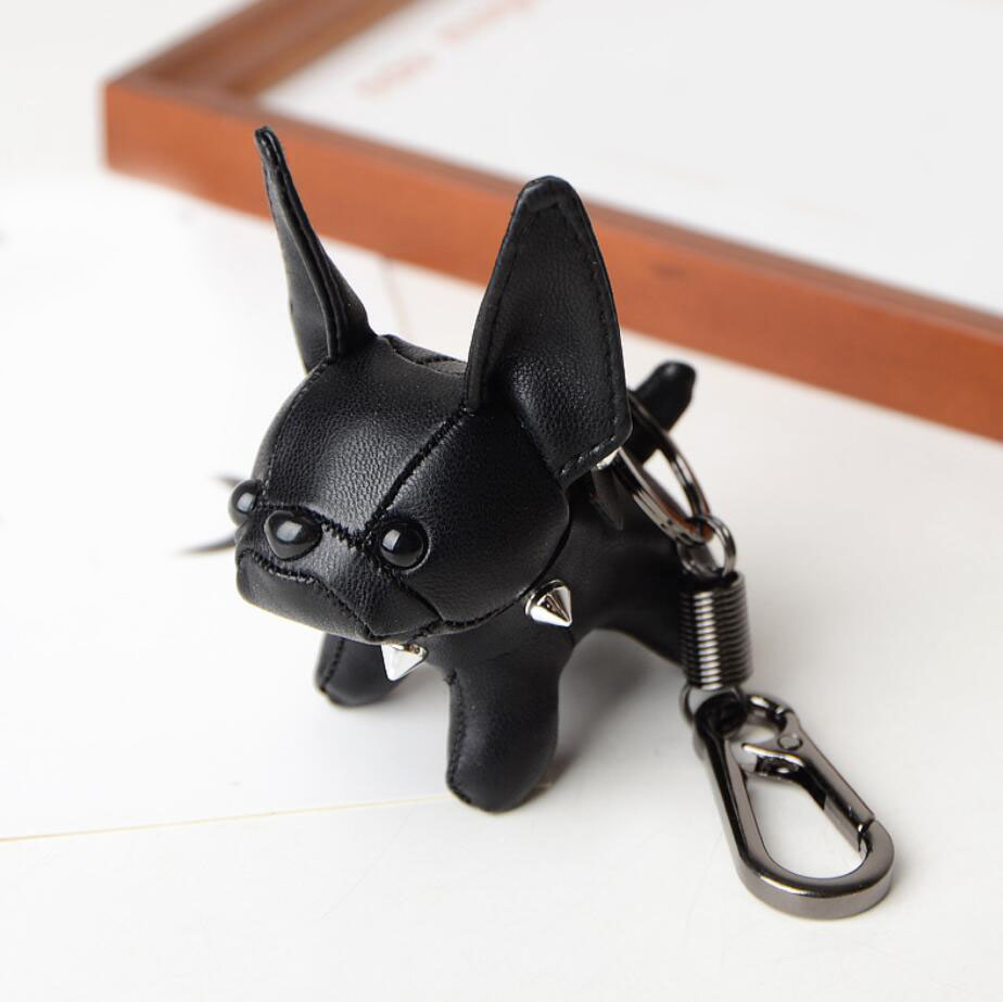 10CM Fashion Solid Color Dog Model Keychain Key Chains & Ring Holder Geometry Keychains For Porte Clef Gift Men Women Car Bag Pendant Accessories 14Style