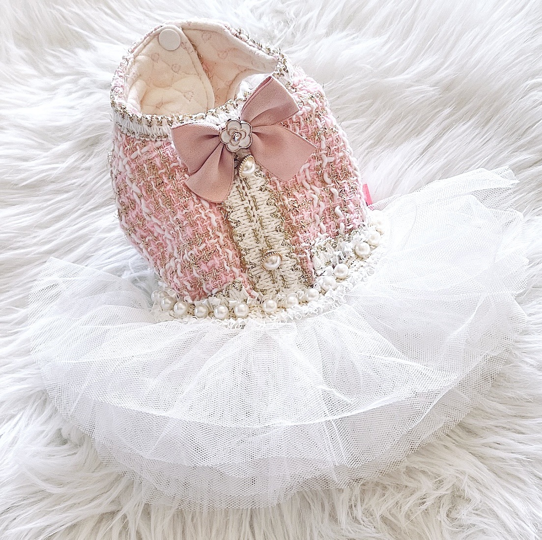 Princess Plaid & Lace Pet Dress For Dogs and Cats dh910320090