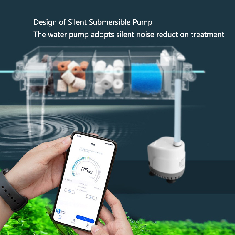 Fish Tank Waterfall Filter Box Wall Mounted Built-in Silent Circulating Water Purifier For Fish Tank Aquarium With Water Pump