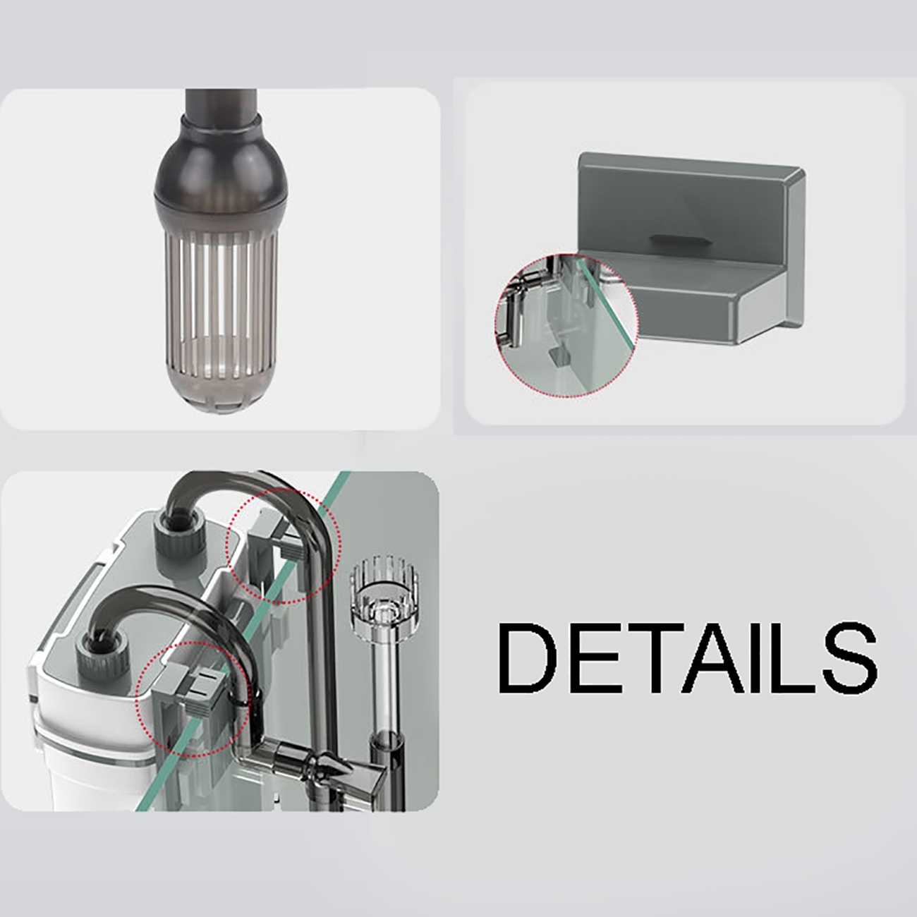 5W 7W Fish Tank Filter XBL Series Wall Mounted Filter Barrel Silent Aquarium Filters Water Pump Spray Flow External Fish Tank