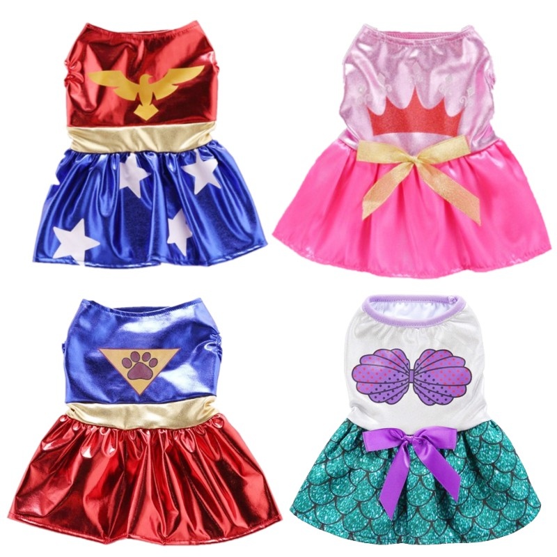 Summer Pet Princess Clothes Dog Dress Puppy Luxury Skirt Sweet Dog Clothes for Small Dogs Fancy Cat Dress Pet Floral Dog Skirt