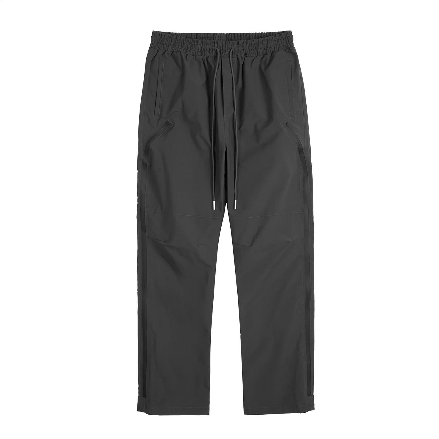 Street Vibe functional tapered pants with adhesive pressure side zipper nylon Trouser bag casual thin tactical pants 240912