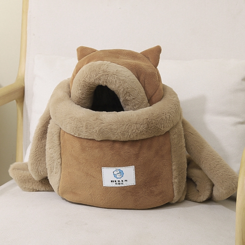 Bag for Small Pet Dog Backpack Portable Cat Travel Winter Pet Plush Warm Kitten Slings