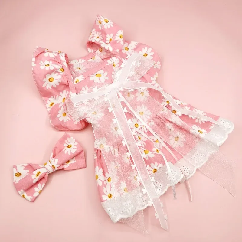 Pet Clothes Spring Summer Puppy Kitten Flower Pattern Cute Skirt Small and Medium-sized Dog Slip Dress Sweet