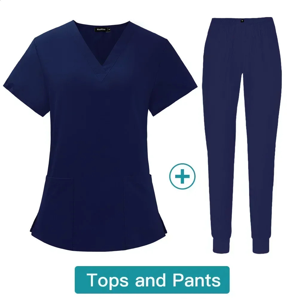 Stylish Work Uniform Set Doctors and Nurses in Beauty Salon Pet Hospital Dental Clinic and Operating Room 240911