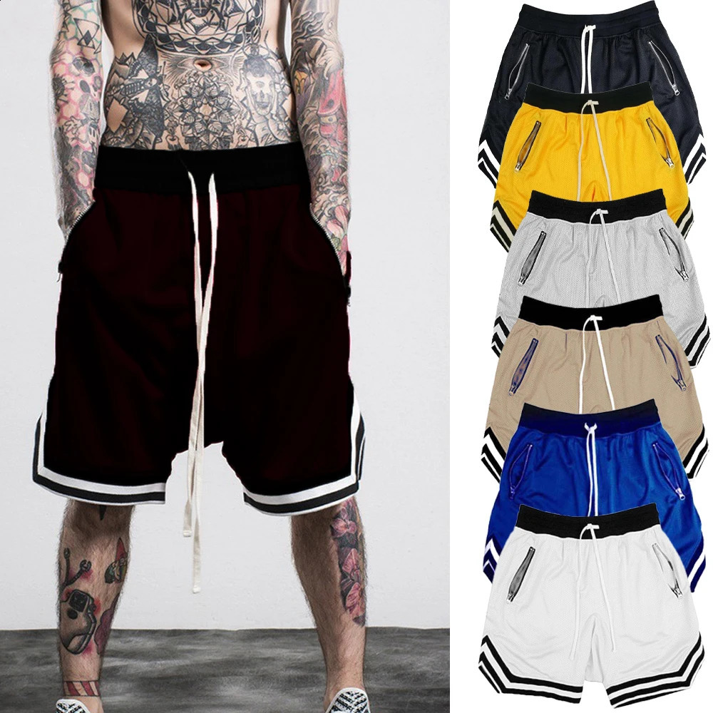 Mens Sports Shorts Basketball Mesh Quick Dry Gym for Summer Fitness Joggers Casual Breathable Short Pants Scanties Male 250522