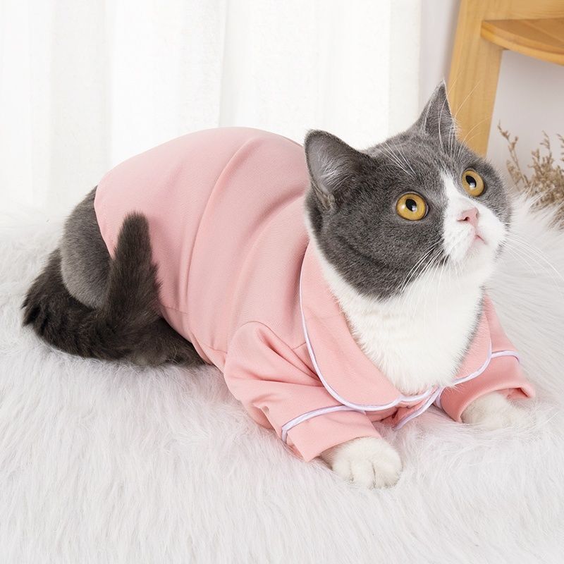 Summer Pet Clothes Pet Pajamas Cat Clothes for Small Cats Dogs Costume Cat Shirt Kitten Outfit Cats Costume Kedi Katten Mastomas