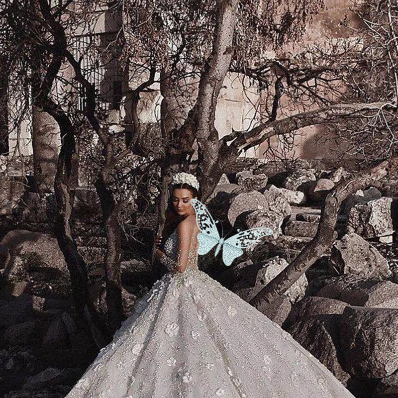 Real Images A Line Wedding Dresses Luxury Dubai Arabic Lace Long Sleeves 3D Flowers Beading Plus Size Vintage Bridal Gowns Custom made