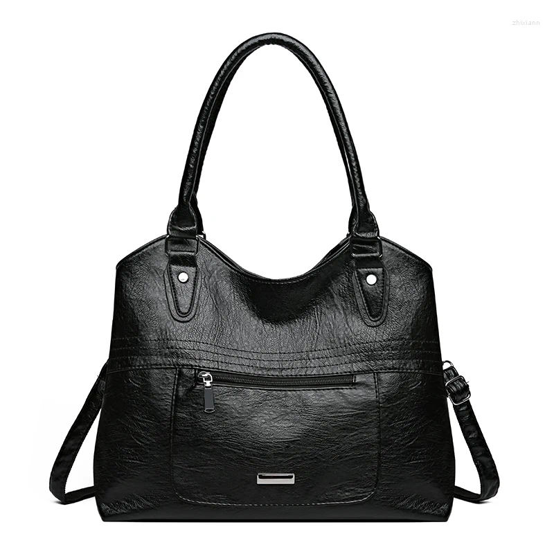 Totes High Quality New Soft Leather Large Capacity Women Fashion Ladies Handbags Shoulder Crossbody Bags For