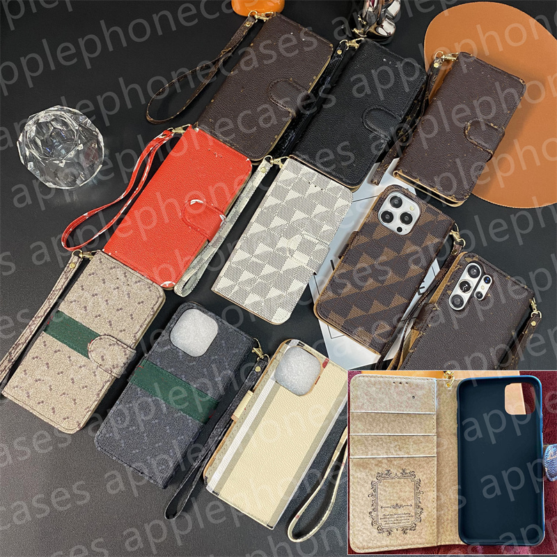 Flip Leather Wallet Phone Case Designer iPhone Case For iPhone 16 Pro Max 15 Pro Max 14 13 12 11 14 Plus 15 Plus Case Samsung s24 Ultra s23 Plus s22 Case Card Holder Bag Cover