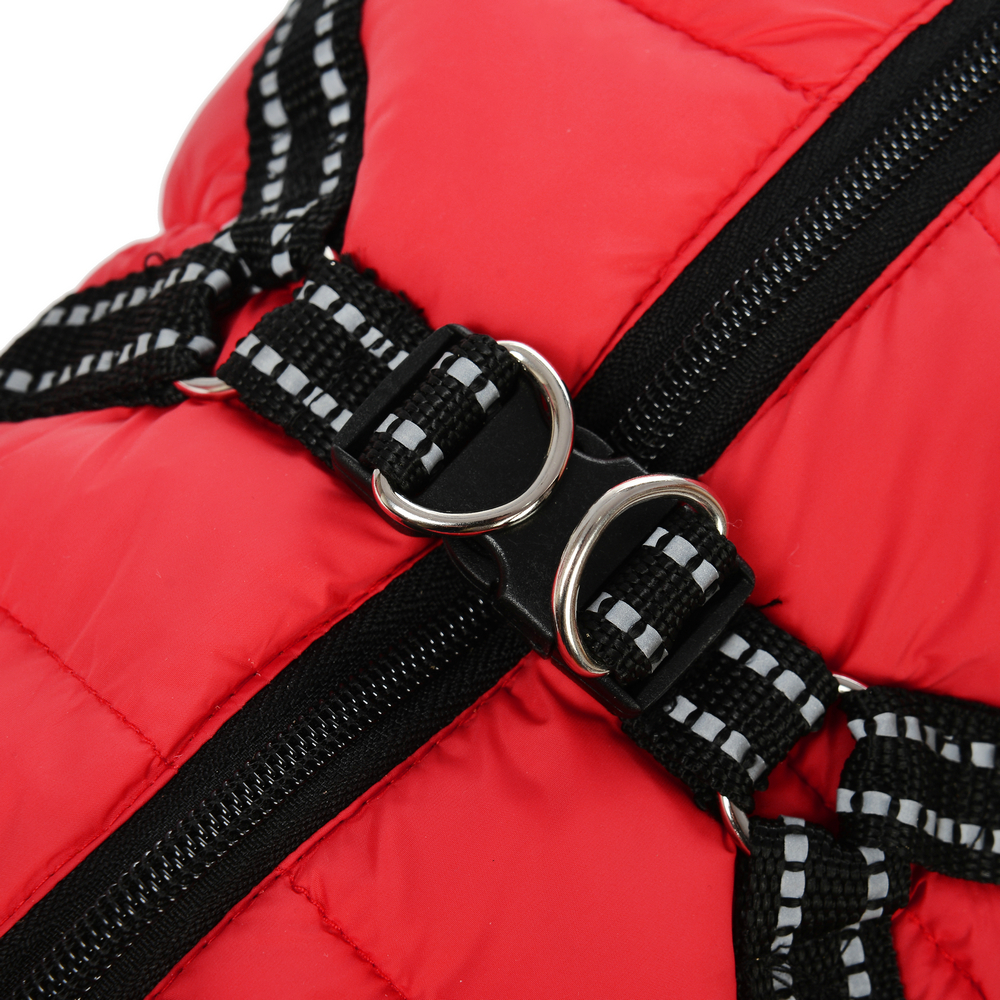 Dog Clothes Harness Winter Jacket Adjustable For Small Medium Dogs Cats Windproof Vest Waterproof Clothing Puppy Pet Jumpsuit