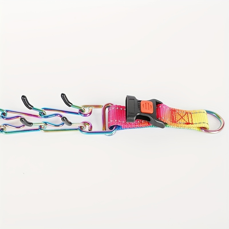 Metal Dog Prong Pinch Training Collar Adjustable Correction Pinch Collar with Comfort Rubber Tips