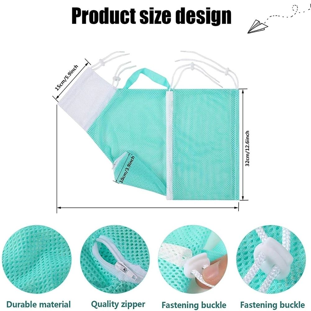 Cat Grooming Shower Bag Mesh Polyester Wash Mesh Bags Adjustable Cats Restraint Bag Prevent Scratching For Bathing Nail Trimming