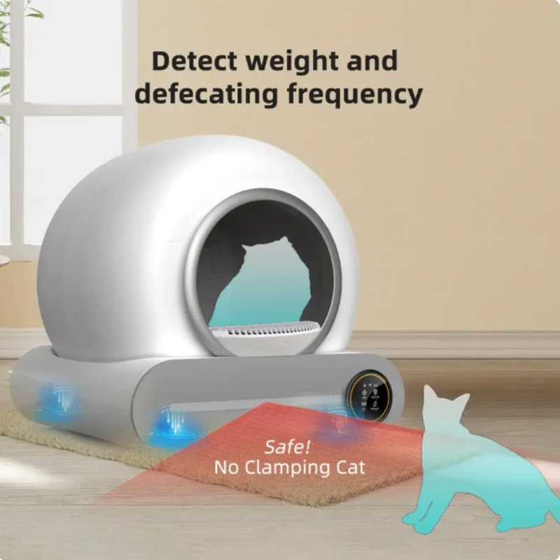 Smart Cat Litter Box Automatic Cats Toilet Sandbox Tray For Cats Large Capacity Self-cleaning Enclosed APP Control Tonepie