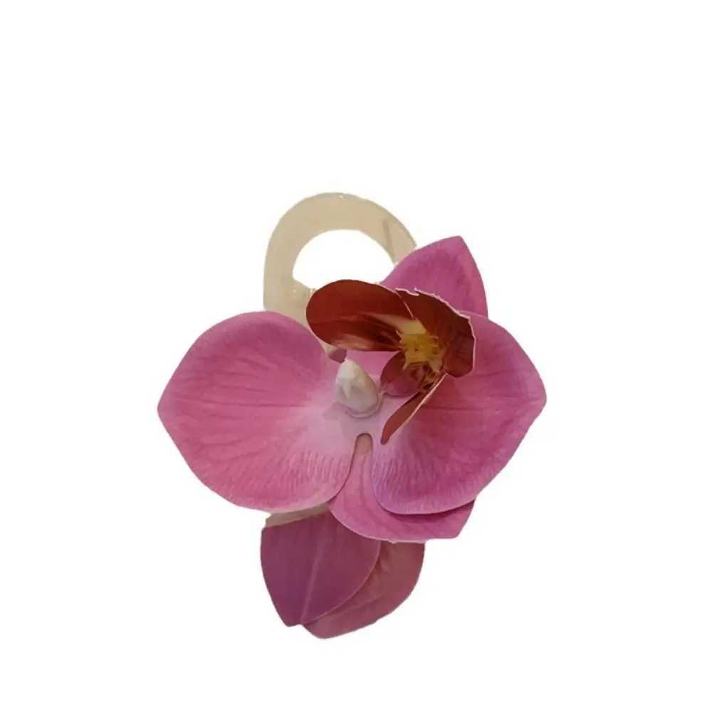 Cloth Flower Hair Claw Butterfly Orchid Bohemia Barrettes Large Shark Clip Korean Style Headwear Grab Clip Orchid Hair ClipX240912