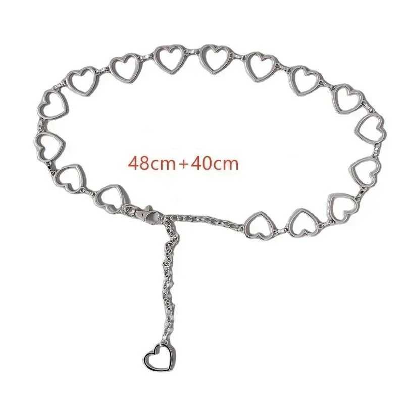 Metal belt paired with exquisite dress shirt pocket skin decorative belt pants chain simple and fashionable X250410