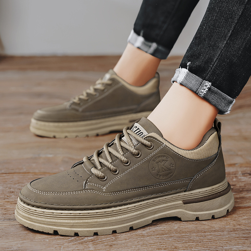 2024 New Free Shipping Low Top Trendy Versatile Mens Martin Height Shoes Casual Fashion Anti Slip