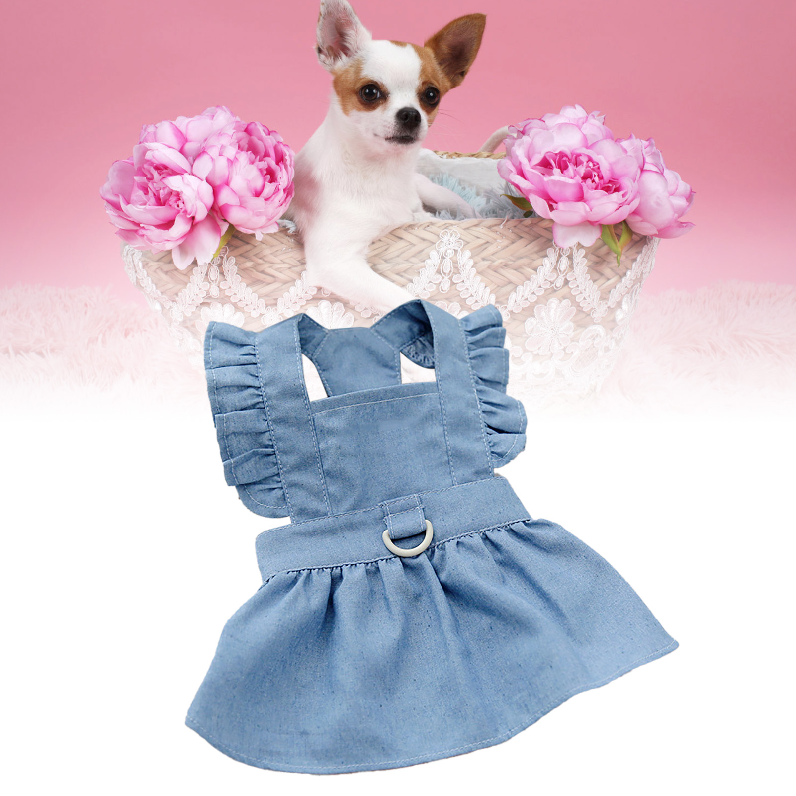 Cute Stylish Dog Dress, Side Zipper, Stylish, Comfortable, Spring, Summer