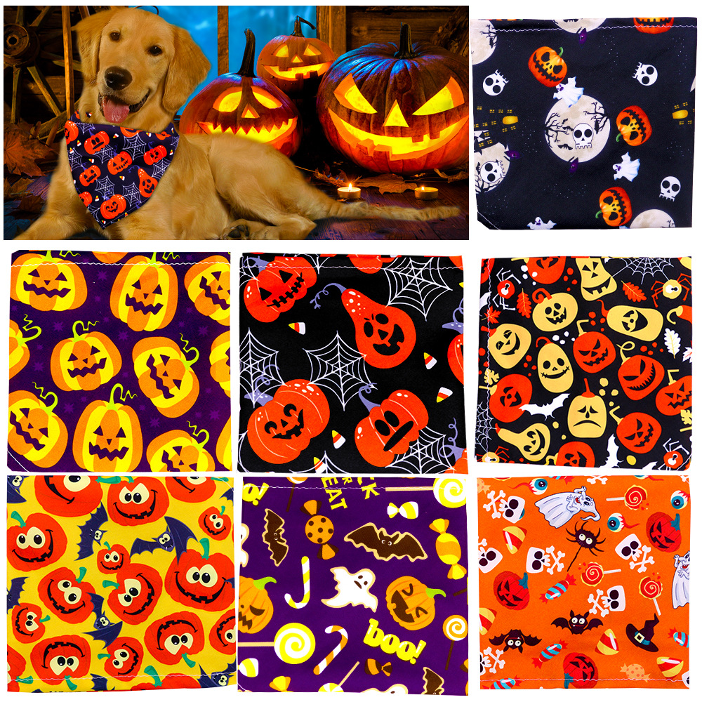 Pet bandana, Halloween pet accessory, suitable for both dogs and cats, perfect for the festival.