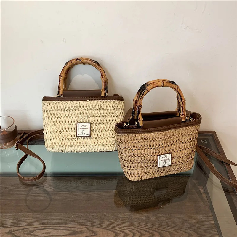 YOUDEYISI highend textured womens bag portable straw bucket messenger niche 240910