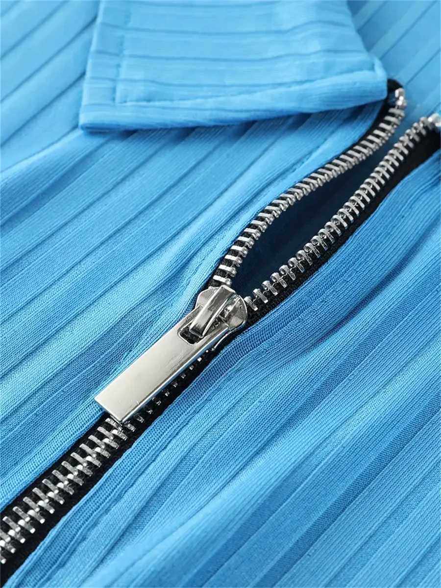 New Trend Fashion Simple High-end Solid Color Business Office Casual Striped Lapel Long Sleeve Mens POLO ShirtX240912