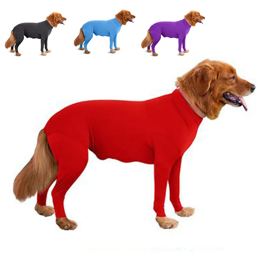Dog Onesie for After Surgery Pet Surgical Recovery Suit Anti Shedding Bodysuit Long Sleeve Claming Pajamas with Legs for Dogs