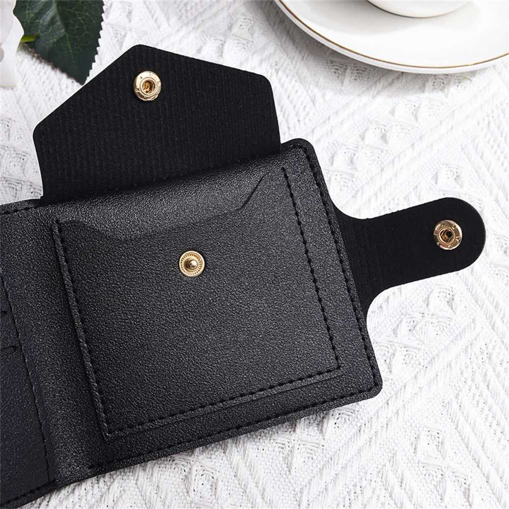 Pu Leather Mini Short Money Bag Multi Card Clip Student Ultra Thin Leather Coin Wallet Clip Mens Clutch Bag Z250411