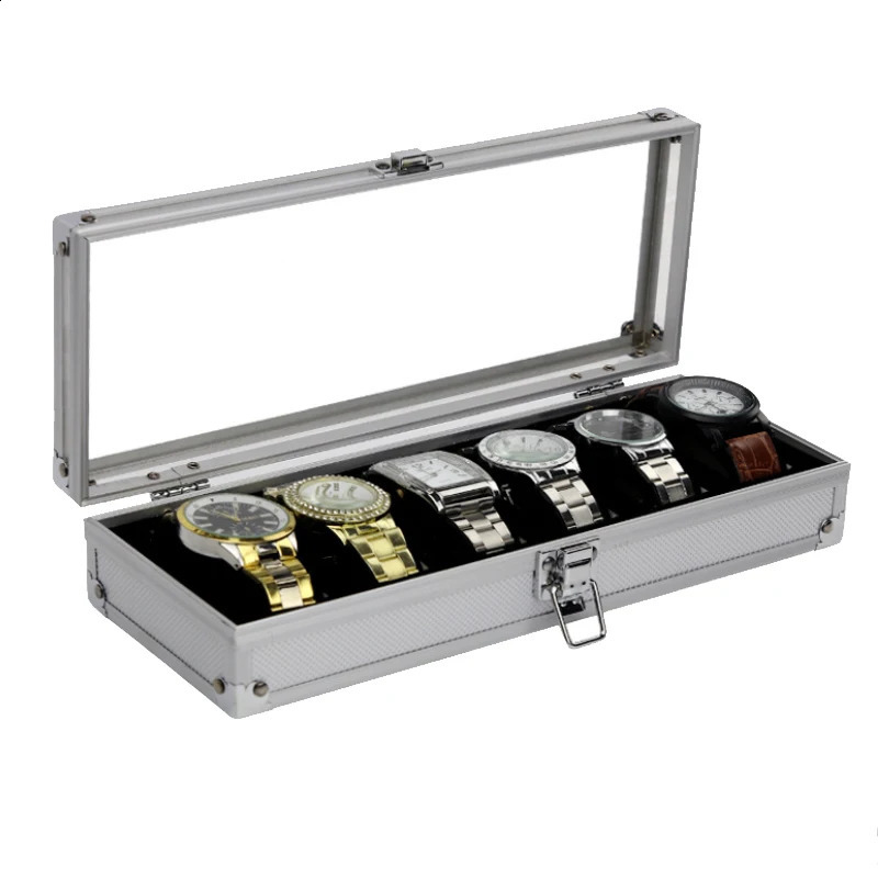 Vansiho 6101224 grid aluminum alloy watch box is used for picking up watches and storing display boxes with multiple slots 240911