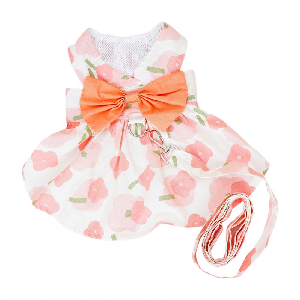 1 Set Lovely Pet Skirt Fashion Print Dress Up Easy to Clean Summer Dog Skirt Pet Clothes Puppy Costume