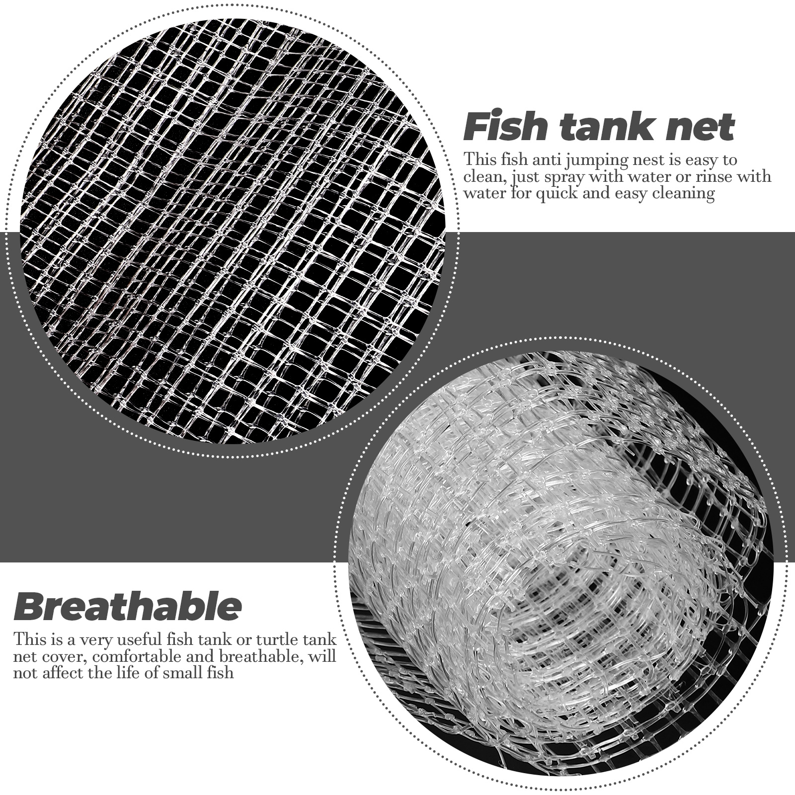 Net Tank Mesh Aquarium Netting Cover Anti Screen Escape Proof Jumping Terrarium Lid Escaping Clear Top Practical Gallon Plastic